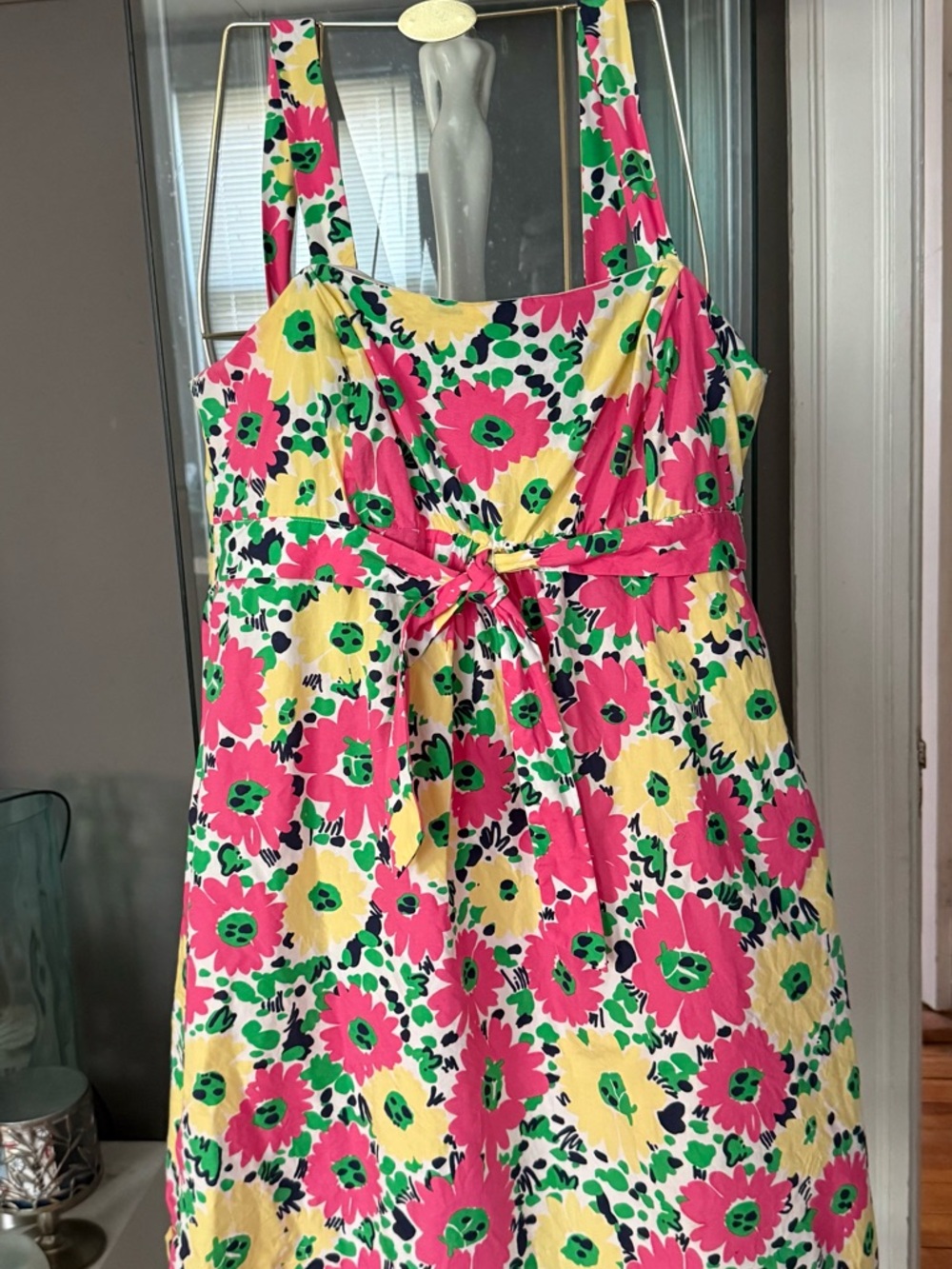 Lilly Pulitzer Pink Yellow Green Floral Sundress